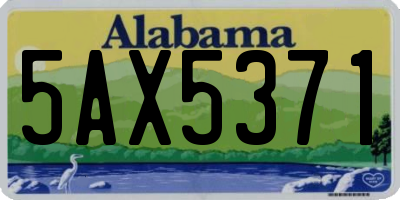 AL license plate 5AX5371