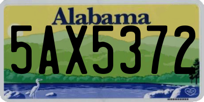 AL license plate 5AX5372