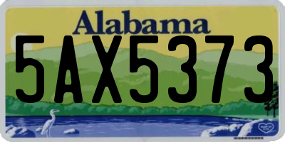 AL license plate 5AX5373