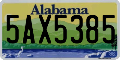 AL license plate 5AX5385