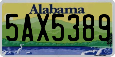 AL license plate 5AX5389