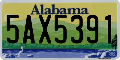 AL license plate 5AX5391