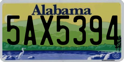 AL license plate 5AX5394