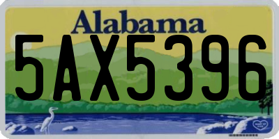 AL license plate 5AX5396