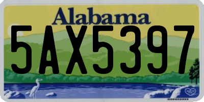 AL license plate 5AX5397