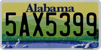 AL license plate 5AX5399