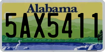 AL license plate 5AX5411