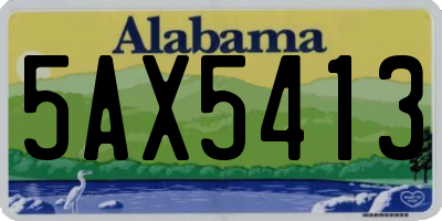 AL license plate 5AX5413