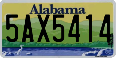 AL license plate 5AX5414