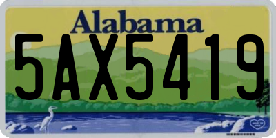 AL license plate 5AX5419