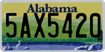 AL license plate 5AX5420