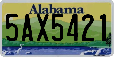 AL license plate 5AX5421