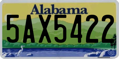 AL license plate 5AX5422