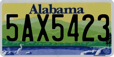 AL license plate 5AX5423