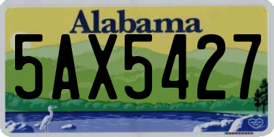 AL license plate 5AX5427