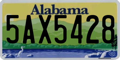 AL license plate 5AX5428