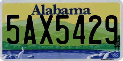 AL license plate 5AX5429