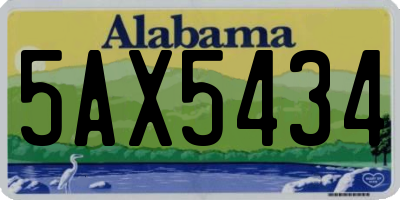 AL license plate 5AX5434