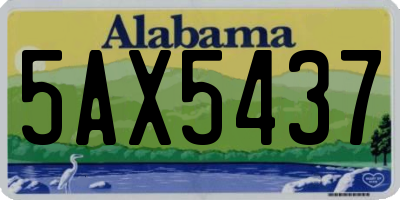 AL license plate 5AX5437