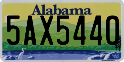 AL license plate 5AX5440