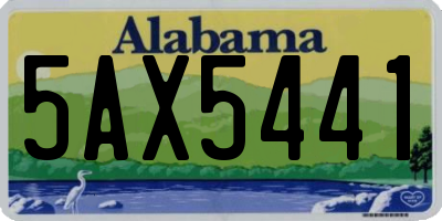 AL license plate 5AX5441