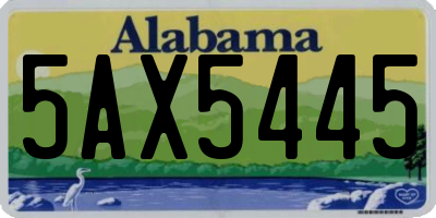 AL license plate 5AX5445