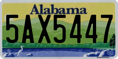 AL license plate 5AX5447
