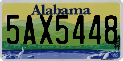 AL license plate 5AX5448