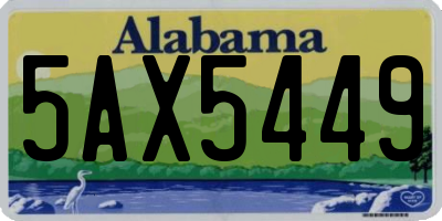 AL license plate 5AX5449