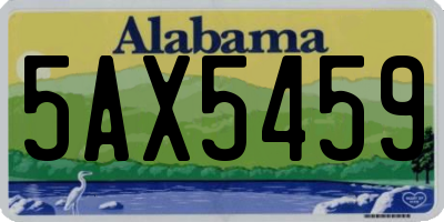 AL license plate 5AX5459