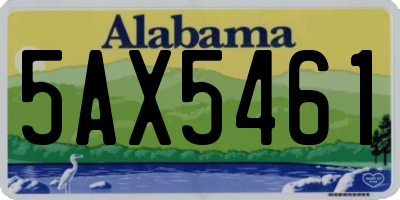 AL license plate 5AX5461