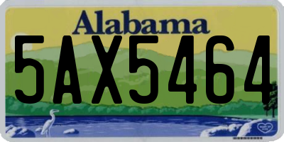 AL license plate 5AX5464