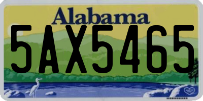 AL license plate 5AX5465