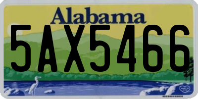 AL license plate 5AX5466