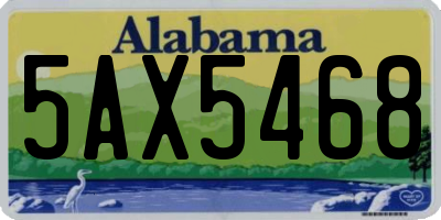 AL license plate 5AX5468