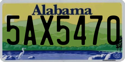 AL license plate 5AX5470