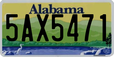 AL license plate 5AX5471
