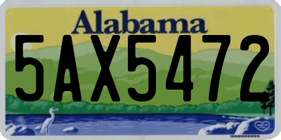 AL license plate 5AX5472