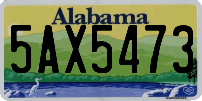 AL license plate 5AX5473