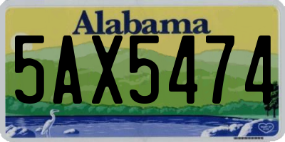 AL license plate 5AX5474