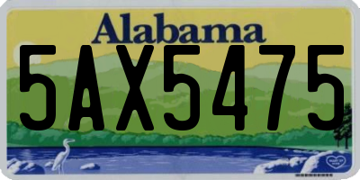 AL license plate 5AX5475
