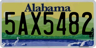 AL license plate 5AX5482