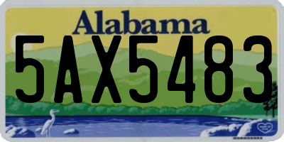 AL license plate 5AX5483