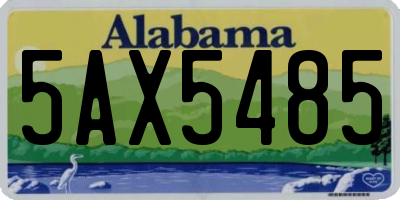 AL license plate 5AX5485
