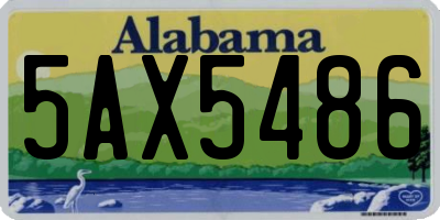 AL license plate 5AX5486