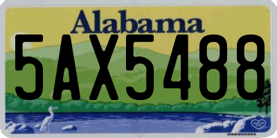 AL license plate 5AX5488