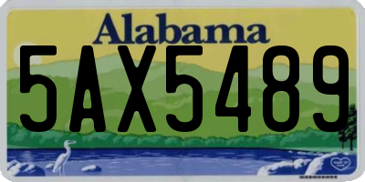 AL license plate 5AX5489