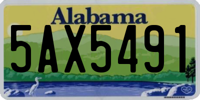 AL license plate 5AX5491