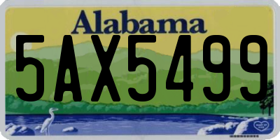 AL license plate 5AX5499