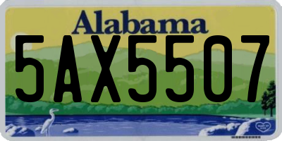 AL license plate 5AX5507